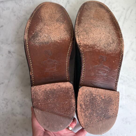 Florsheim by Duckie Brown Teal Leather Brogue Oxfords Men’s 10.5D Heritage Prep - Picture 12 of 16